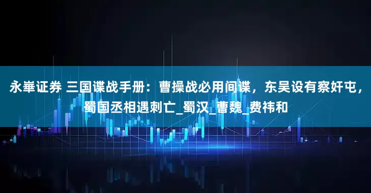 永崋证券 三国谍战手册：曹操战必用间谍，东吴设有察奸屯，蜀国丞相遇刺亡_蜀汉_曹魏_费祎和