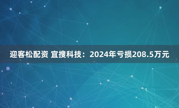 迎客松配资 宜搜科技：2024年亏损208.5万元
